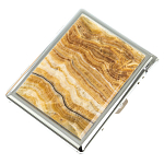 Портсигар с газовой зажигалкой из натурального камня Оникс Stone Cigarettes Cases варинант исполнения - 1 | Loft Concept в Липецке