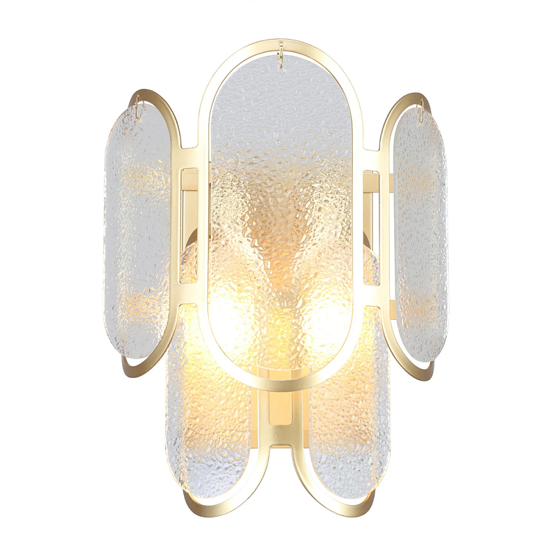 Бра из овальных элементов из непрозрачного стекла Conformation Латунь в Липецке | Loft Concept 