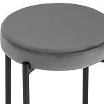 Табурет с мягким круглым сиденьем RIO Grey варинант исполнения - 4 | Loft Concept в Липецке