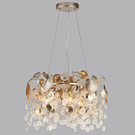 Люстра с декоративными подвесками из прозрачного стекла в форме монеток FAIRYTREE Light варинант исполнения - 4 | Loft Concept в Липецке