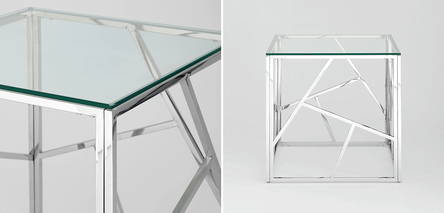 Стол приставной Geometry Serene Phoenix Silver Стол приставной Geometry Serene Phoenix Silver - Loft-Concept в Липецке