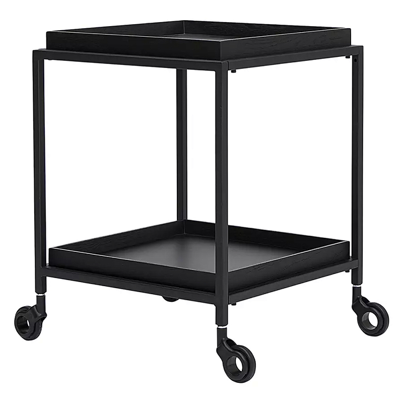 Тумба чёрная на колёсах Cabinet on Wheels Черный Тумба чёрная на колёсах Cabinet on Wheels Черный в Липецке | Loft Concept