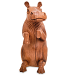 Статуэтка деревянная в виде бегемота Hippopotamus of the World варинант исполнения - 2 | Loft Concept в Липецке