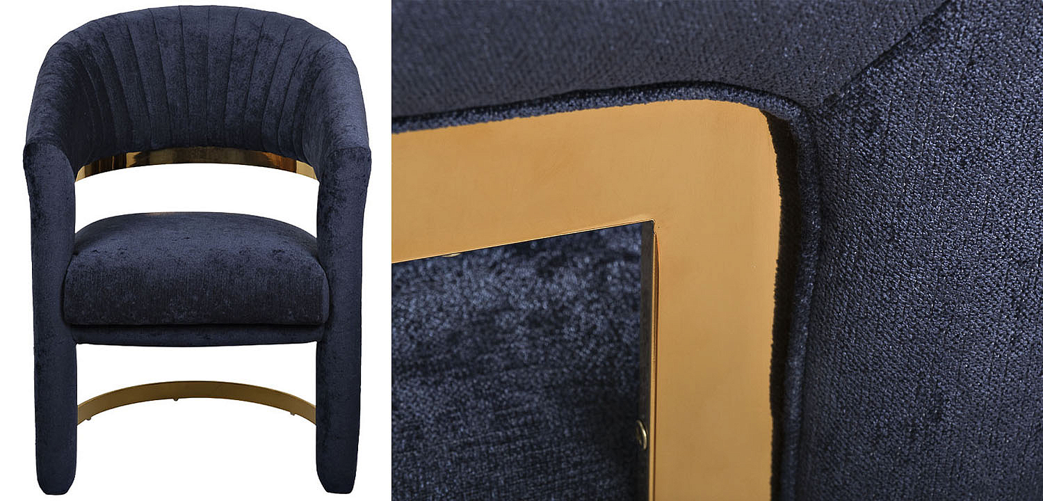 Полукресло Valbonne Chair blue velour Полукресло Valbonne Chair blue velour - Loft-Concept в Липецке