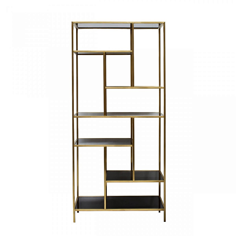 Стеллаж Black & Gold Puzzle Черный Золотой Стеллаж Black & Gold Puzzle Черный Золотой в Липецке | Loft Concept