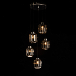 Люстра с 5-ю плафонами серого цвета Smoked Prism варинант исполнения - 3 | Loft Concept в Липецке