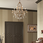 Люстра многоярусная с 12-ю лампами и стеклянными подвесками в классическом стиле Feiss варинант исполнения - 3 | Loft Concept в Липецке