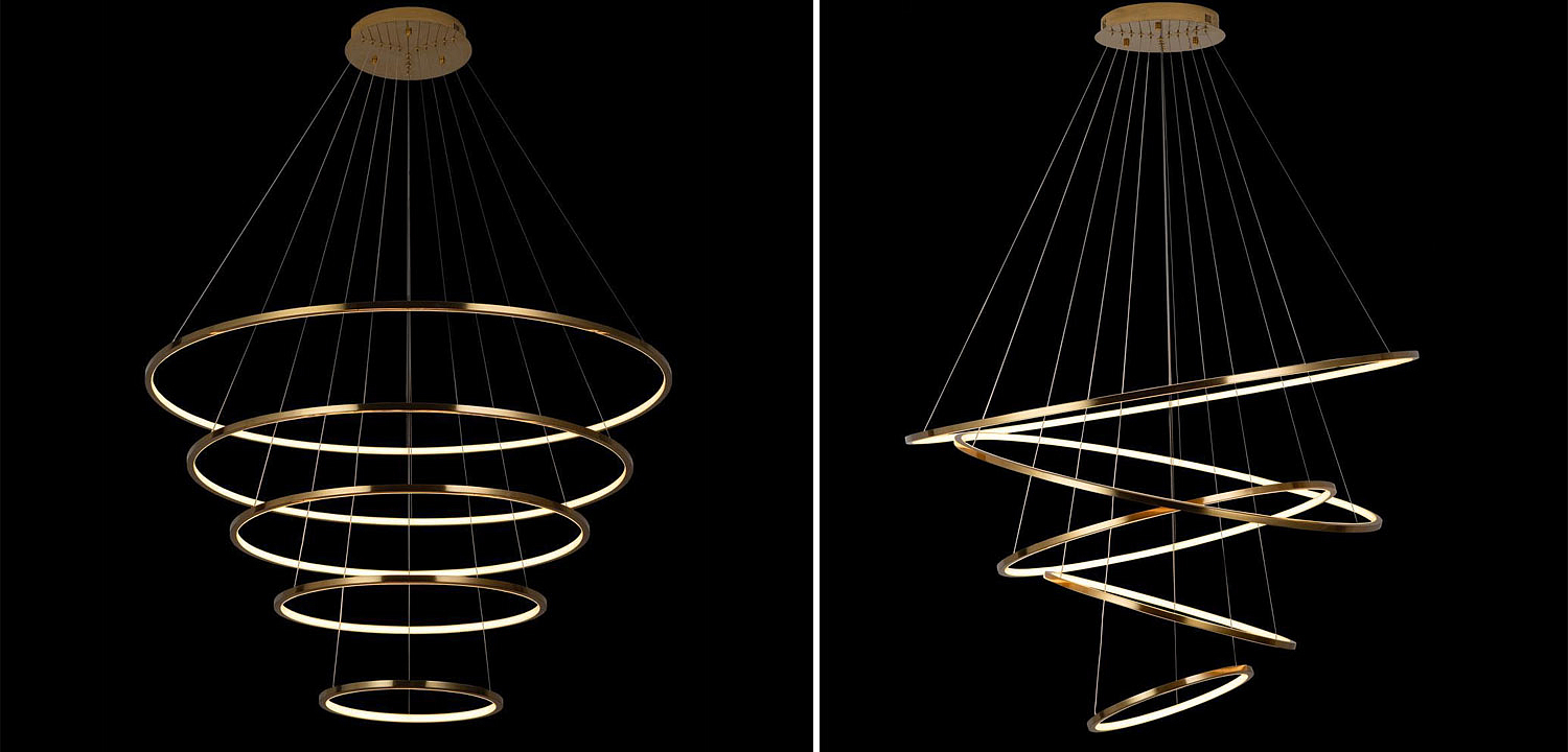 Люстра Ring Horizontal Quintet gold Люстра Ring Horizontal Quintet gold - Loft-Concept в Липецке