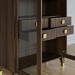 Дизайнерский шкаф витрина Elsa Dreams Walnut с 4-мя ящиками варинант исполнения - 8 | Loft Concept в Липецке