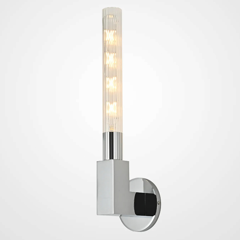 Бра CANNELLE wall lamp SINGLE Sconces Chrome Хром Прозрачное Стекло в Липецке | Loft Concept 