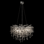 Люстра подвесная с прозрачными стеклянными подвесками в форме капель Диаметр 60 см Droplet Chandelier варинант исполнения - 11 | Loft Concept в Липецке