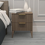 Тумба прикроватная коричневая с двумя ящиками Harper Line варинант исполнения - 1 | Loft Concept в Липецке