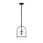 Подвесной светильник с прозрачным плафоном в форме шара в арочной подвеске Hinkley варинант исполнения - 2 | Loft Concept в Липецке