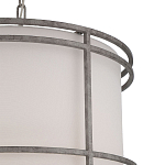 Подвесной светильник в виде барабана с тканевым абажуром и металлическим каркасом Warm Glow варинант исполнения - 1 | Loft Concept в Липецке