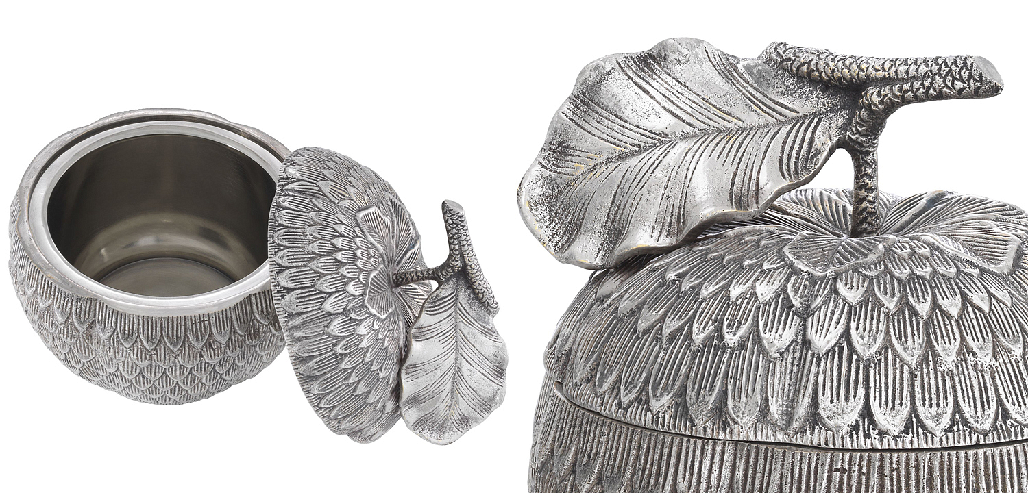Шкатулка Eichholtz Box Custard Apple Silver Шкатулка Eichholtz Box Custard Apple Silver - Loft-Concept в Липецке