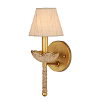 Бра из кованого железа с отделкой плетеной веревкой и сусальным золотом Parisian Style варинант исполнения - 1 | Loft Concept в Липецке