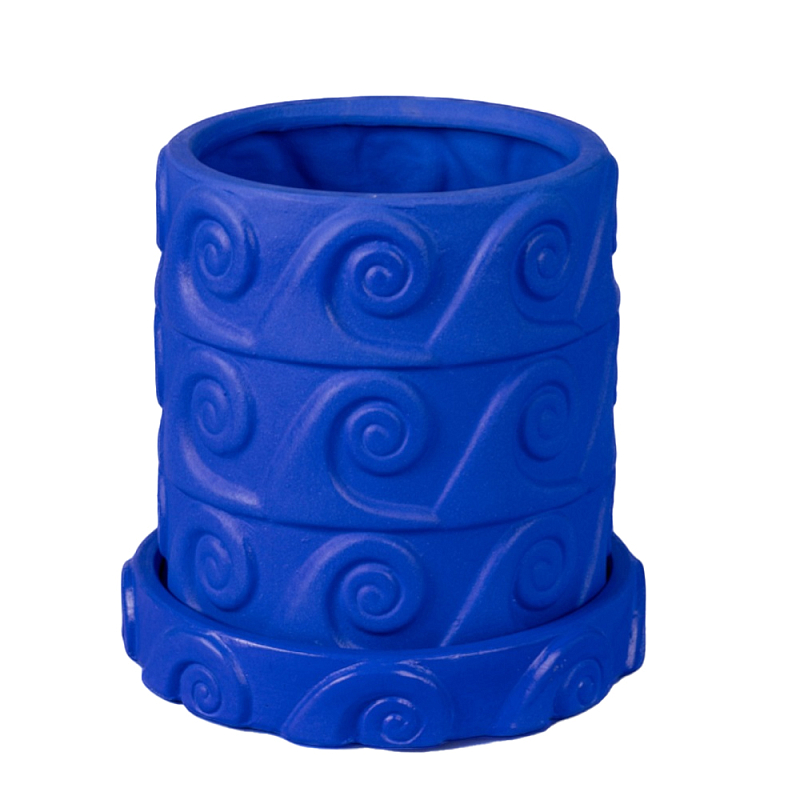 Цветочный горшок Seletti Onda Blue Синий Цветочный горшок Seletti Onda Blue Синий в Липецке | Loft Concept