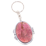 Зеркало брелок складное двухстороннее из натурального камня Родонит Stone Mirrors варинант исполнения - 1 | Loft Concept в Липецке