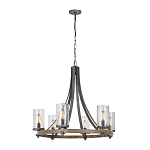 Люстра с цилиндрическим плафонами из толстого волнистого стекла в индустриальном стиле Feiss варинант исполнения - 8 | Loft Concept в Липецке