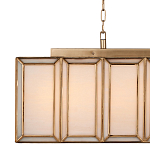 Люстра прямоугольная с каркасом золотого цвета Soft Glow Lamps варинант исполнения - 3 | Loft Concept в Липецке