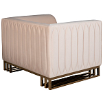 Кресло велюровое бежевое Cubic Silhouette варинант исполнения - 2 | Loft Concept в Липецке