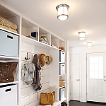 Потолочный светильник для ванных комнат со стеклянным плафоном и одной лампой Hinkley варинант исполнения - 4 | Loft Concept в Липецке