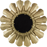 Зеркало круглое настенное в металлической раме Sunny Golden Petals варинант исполнения - 4 | Loft Concept в Липецке