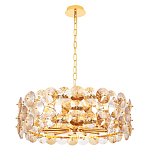 Люстра круглая золотого цвета с круглыми хрустальным элементами Solyria варинант исполнения - 1 | Loft Concept в Липецке