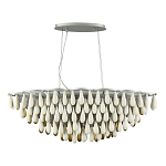 Люстра с подвесками в форме капель на серебристом каркасе Raindrop варинант исполнения - 3 | Loft Concept в Липецке