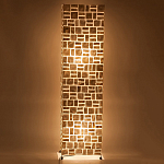 Торшер из перламутра на металлическом каркасе Indonesian Tower варинант исполнения - 4 | Loft Concept в Липецке