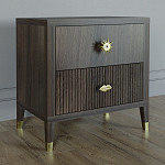 Тумба прикроватная с двумя ящиками Elsa Dreams Walnut варинант исполнения - 1 | Loft Concept в Липецке