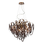 Люстра подвесная с объемной композицией из скрученных лент и металлических цепочек Atlantis Chain варинант исполнения - 2 | Loft Concept в Липецке