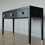 Дизайнерский Письменный стол Elsa Dreams Black с тремя ящиками варинант исполнения - 2 | Loft Concept в Липецке