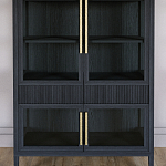 Витрина Primo со стеклянными фасадами и 2 ящиками Черный дуб варинант исполнения - 2 | Loft Concept в Липецке