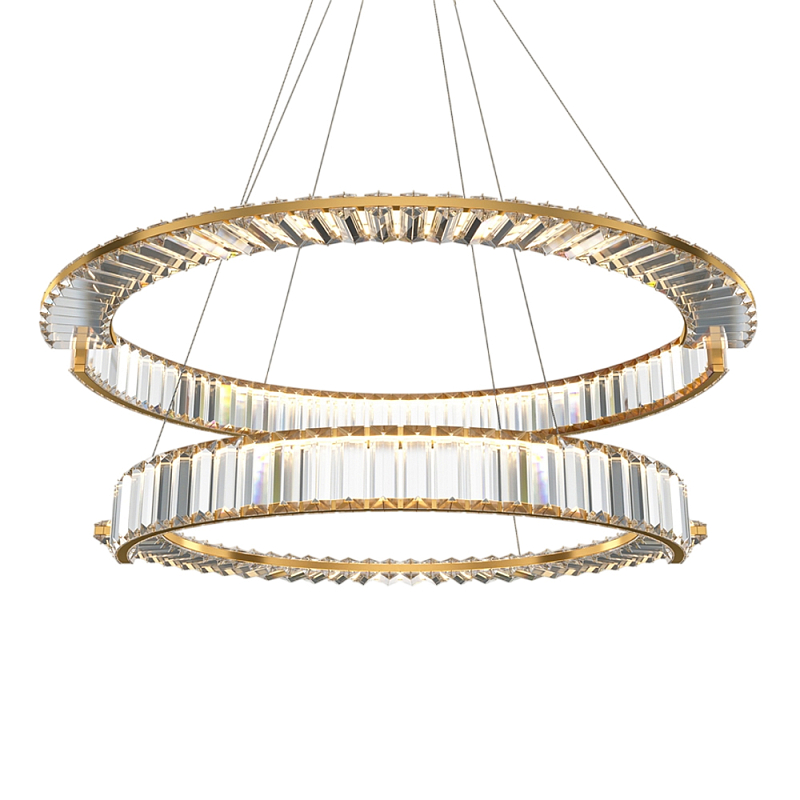 Люстра подвесная Krone 3000К 90Вт Латунь Прозрачный в Липецке | Loft Concept 