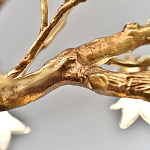 Люстра в виде золотой ветки с цветами Glass Flower Pendant Light варинант исполнения - 8 | Loft Concept в Липецке