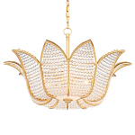 Люстра в форме тюльпана с лепестками из прозрачных стеклянных бусин Hanging Flowers варинант исполнения - 3 | Loft Concept в Липецке