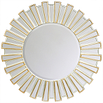 Зеркало круглое с лучами из зеркальных фацетов Silver Facet варинант исполнения - 1 | Loft Concept в Липецке