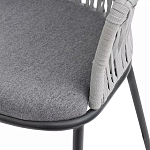 Стул барный с декоративным плетением на спинке и подлокотниках Chair Weave варинант исполнения - 7 | Loft Concept в Липецке