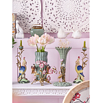 Подсвечник в образе попугая из фарфора с бронзовыми элементами Eden Garden варинант исполнения - 4 | Loft Concept в Липецке