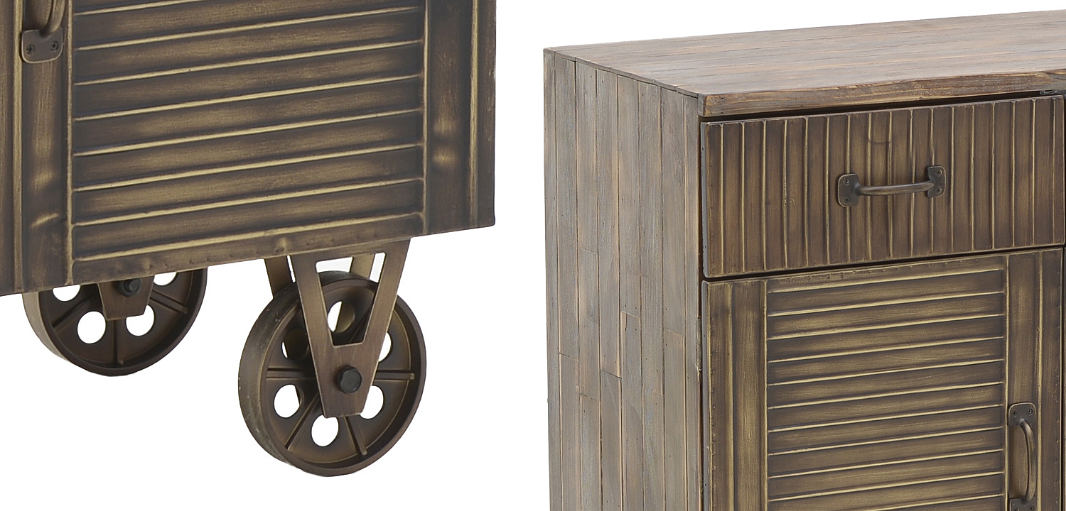 Комод в стиле Лофт на колёсах Mojens Loft Chest of Drawers Комод в стиле Лофт на колёсах Mojens Loft Chest of Drawers - Loft-Concept в Липецке