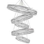 Вертикальная Композиция из круглых Хрустальных светильников Elizabeth Хром варинант исполнения - 1 | Loft Concept в Липецке