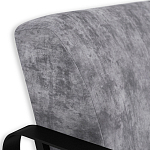 Кресло серый велюр с жесткими подлокотниками на полозьях Ashton варинант исполнения - 5 | Loft Concept в Липецке