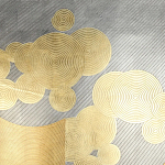 Обои ручная роспись в стиле Арт-деко Namban Colourway SC-289 on gold gilded paper варинант исполнения - 1 | Loft Concept в Липецке