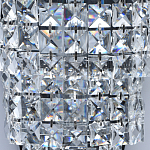 Бра настенное цвета хром с прозрачными квадратными хрустальными подвесками Crystal Regena варинант исполнения - 5 | Loft Concept в Липецке