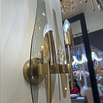 Бра с двумя плафонами дымчатого и янтарного цвета Vertical Glass варинант исполнения - 2 | Loft Concept в Липецке