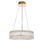 Люстра подвесная круглая из прозрачного хрусталя с золотым корпусом Selfsufficient варинант исполнения - 3 | Loft Concept в Липецке