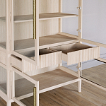 Витрина Primo со стеклянными фасадами и 2 ящиками Светлый дуб варинант исполнения - 4 | Loft Concept в Липецке