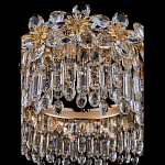 Люстра круглая с декоративными элементами в виде крупных хрустальных цветов Palace Gardens варинант исполнения - 5 | Loft Concept в Липецке