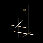 Люстра с 6-ю  пересекающимися цилиндрическими плафонами на тонких тросах Trumpet tube варинант исполнения - 3 | Loft Concept в Липецке